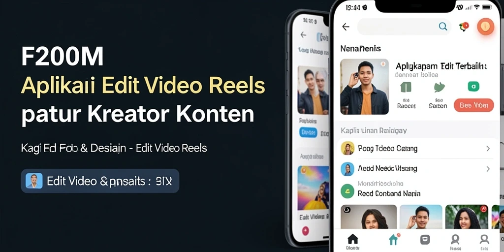 Antarmuka F200M yang intuitif dengan fitur Edit Video Reels yang canggih.