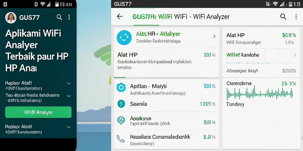 Antarmuka pengguna GUS77 yang sederhana dan informatif.
