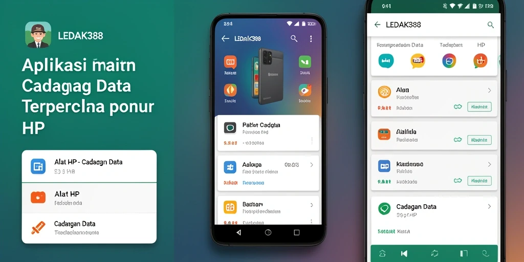 Antarmuka LEDAK388 yang sederhana dan fungsional untuk Cadangan Data.