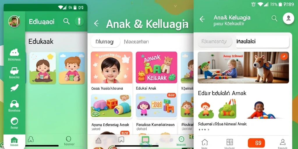 Tampilan antarmuka interaktif aplikasi Edukasi Anak RR89.