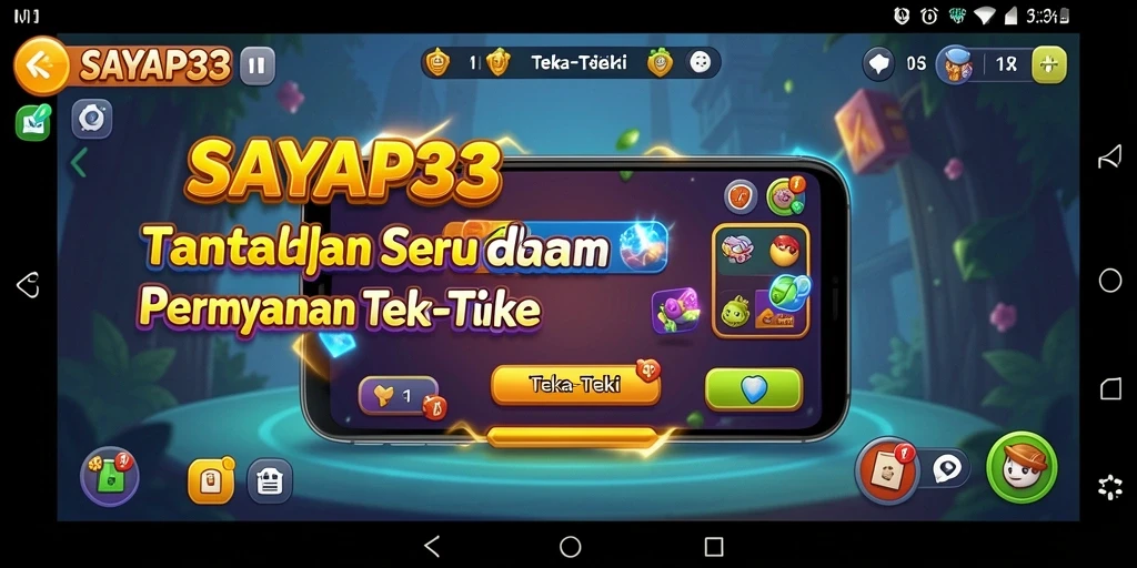 Tampilan antarmuka SAYAP33 yang menarik saat bermain teka-teki.